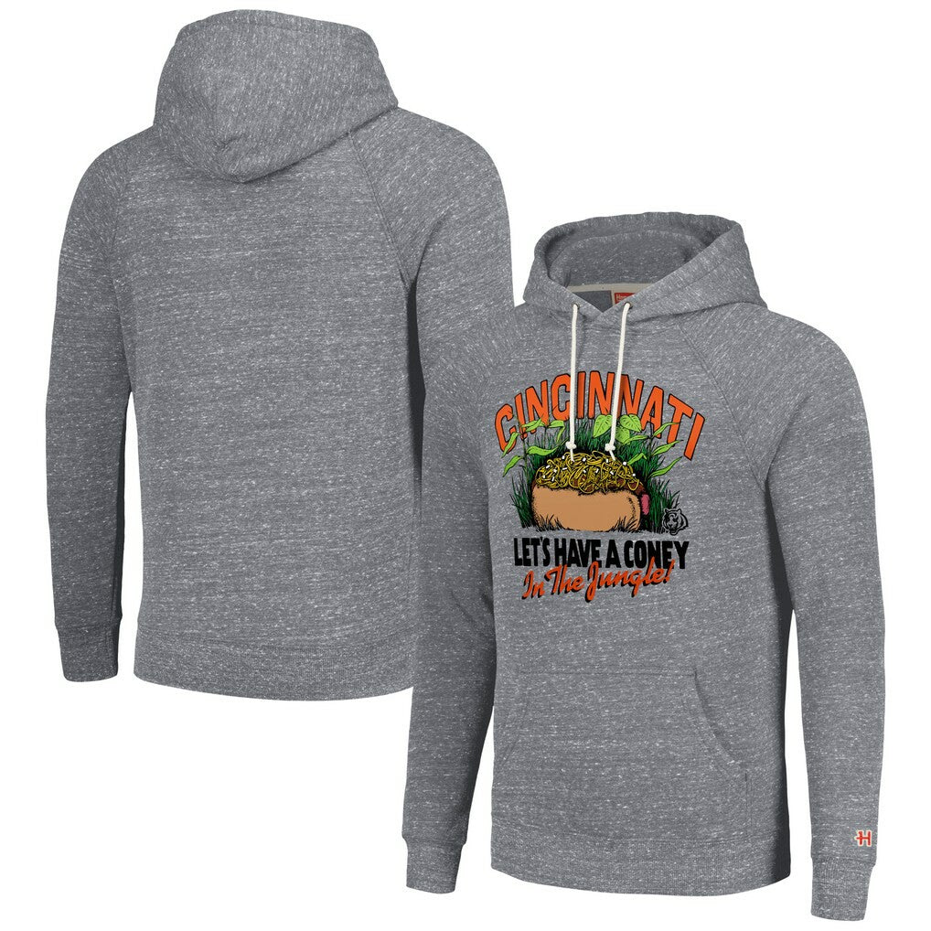 Cincinnati Bengals Homage Unisex NFL x Guy Fieri’s Flavortown Tri-Blend Pullover Hoodie - Gray Hoodies