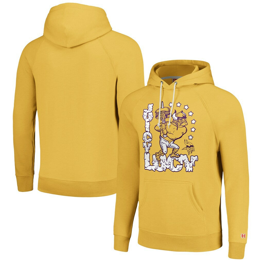Minnesota Vikings Homage Unisex NFL x Guy Fieri’s Flavortown Tri-Blend Pullover Hoodie - Gold Hoodies