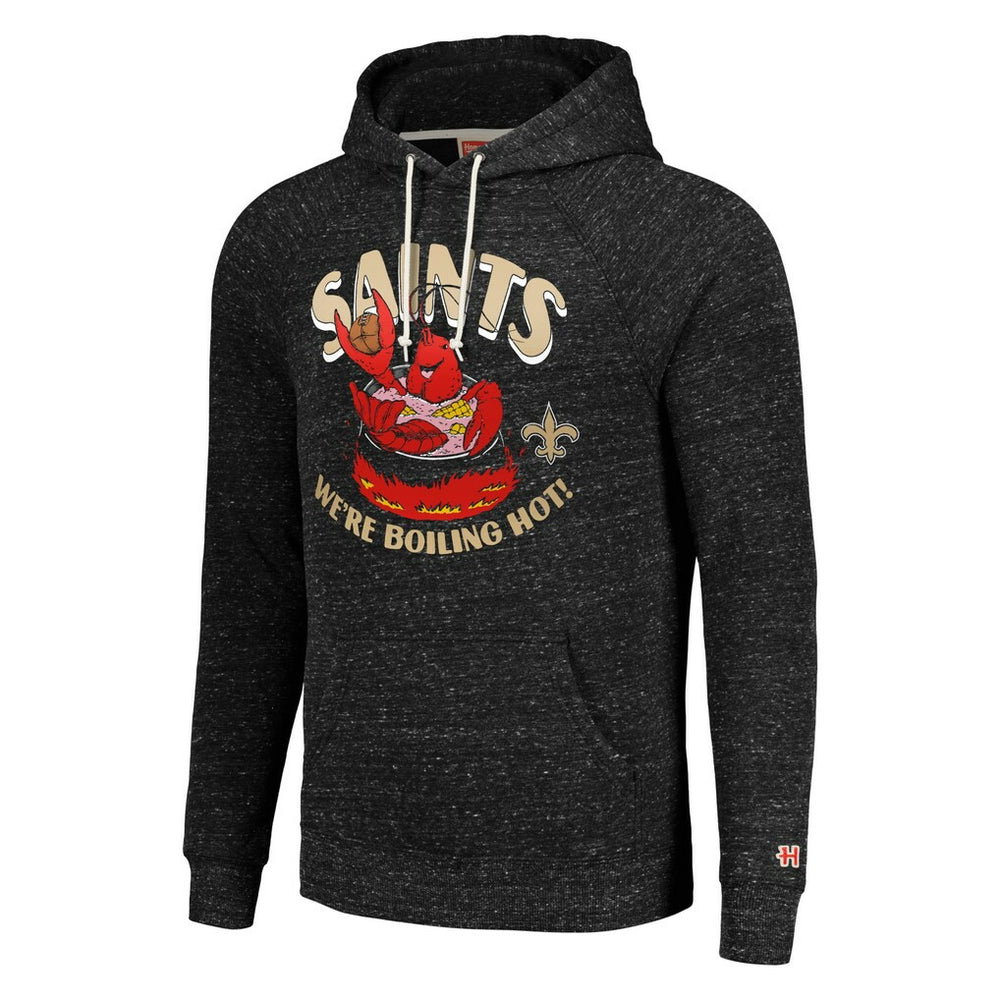 New Orleans Saints Homage Unisex NFL x Guy Fieri’s Flavortown Tri-Blend Pullover Hoodie - Charcoal Hoodies