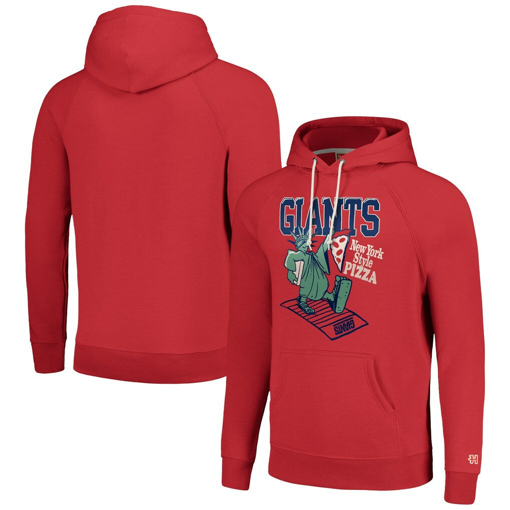New York Giants Homage Unisex NFL x Guy Fieri’s Flavortown Tri-Blend Pullover Hoodie - Red Hoodies