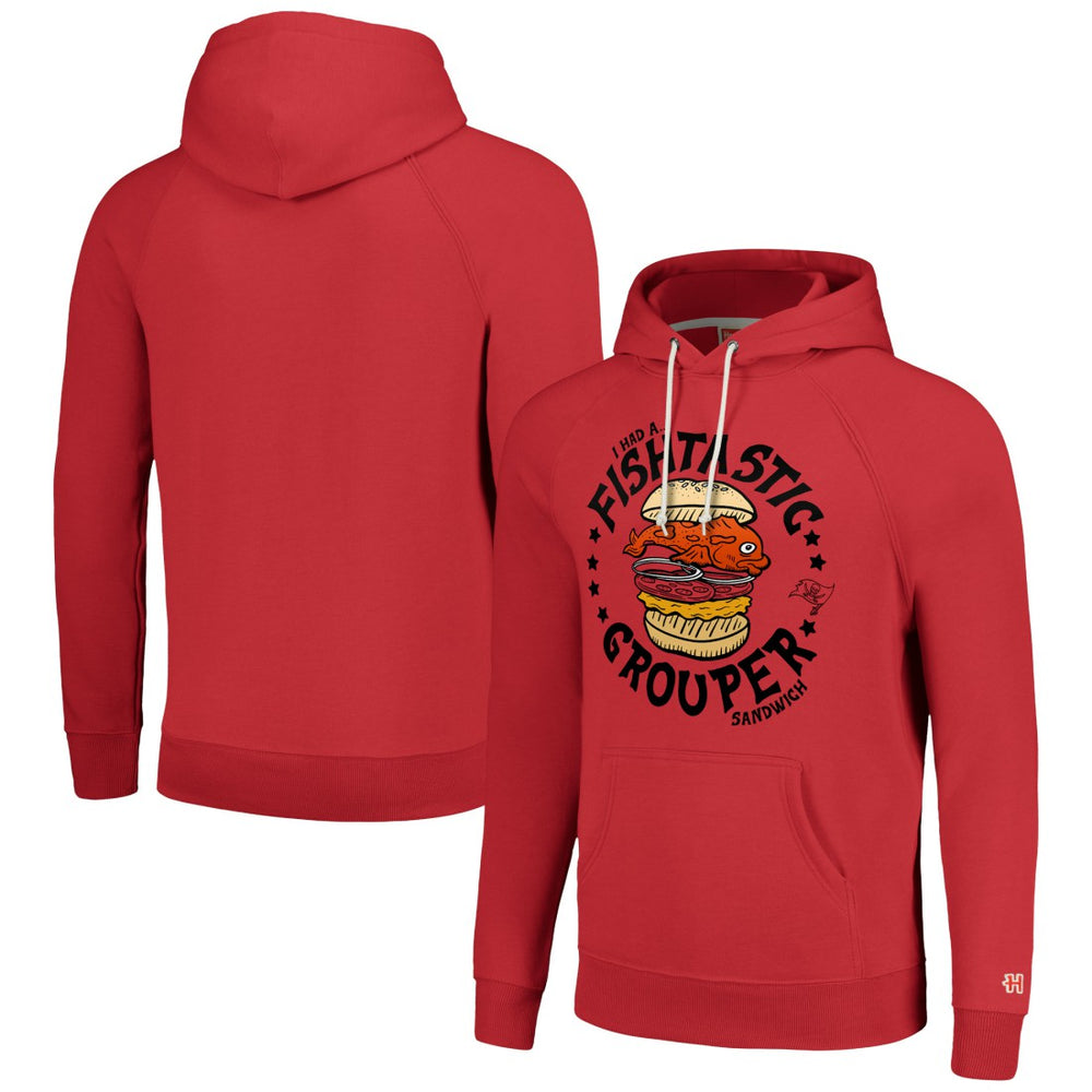 Tampa Bay Buccaneers Homage Unisex NFL x Guy Fieri’s Flavortown Tri-Blend Pullover Hoodie - Red Hoodies