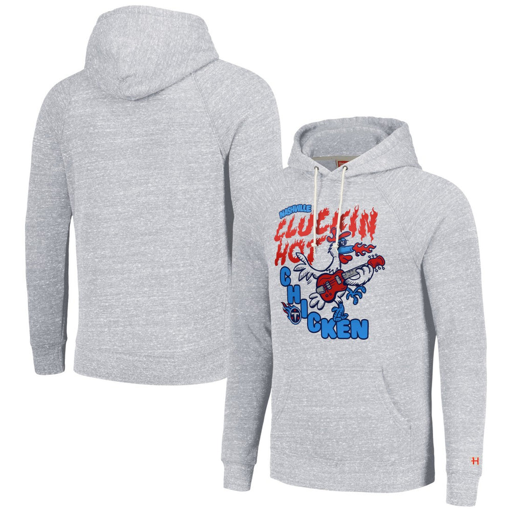 Tennessee Titans Homage Unisex NFL x Guy Fieri’s Flavortown Tri-Blend Pullover Hoodie - Ash Hoodies