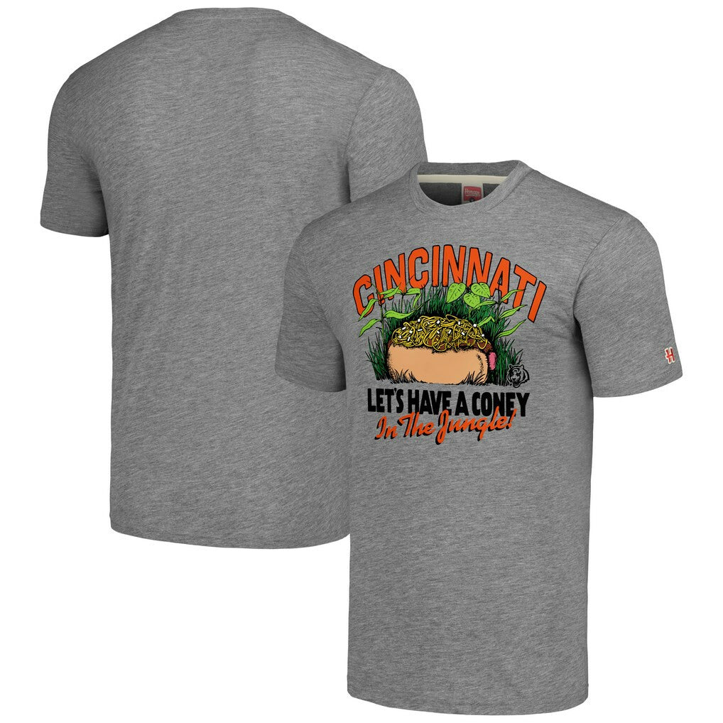 Cincinnati Bengals Homage Unisex NFL x Guy Fieri’s Flavortown Tri-Blend T-Shirt - Gray T-shirts