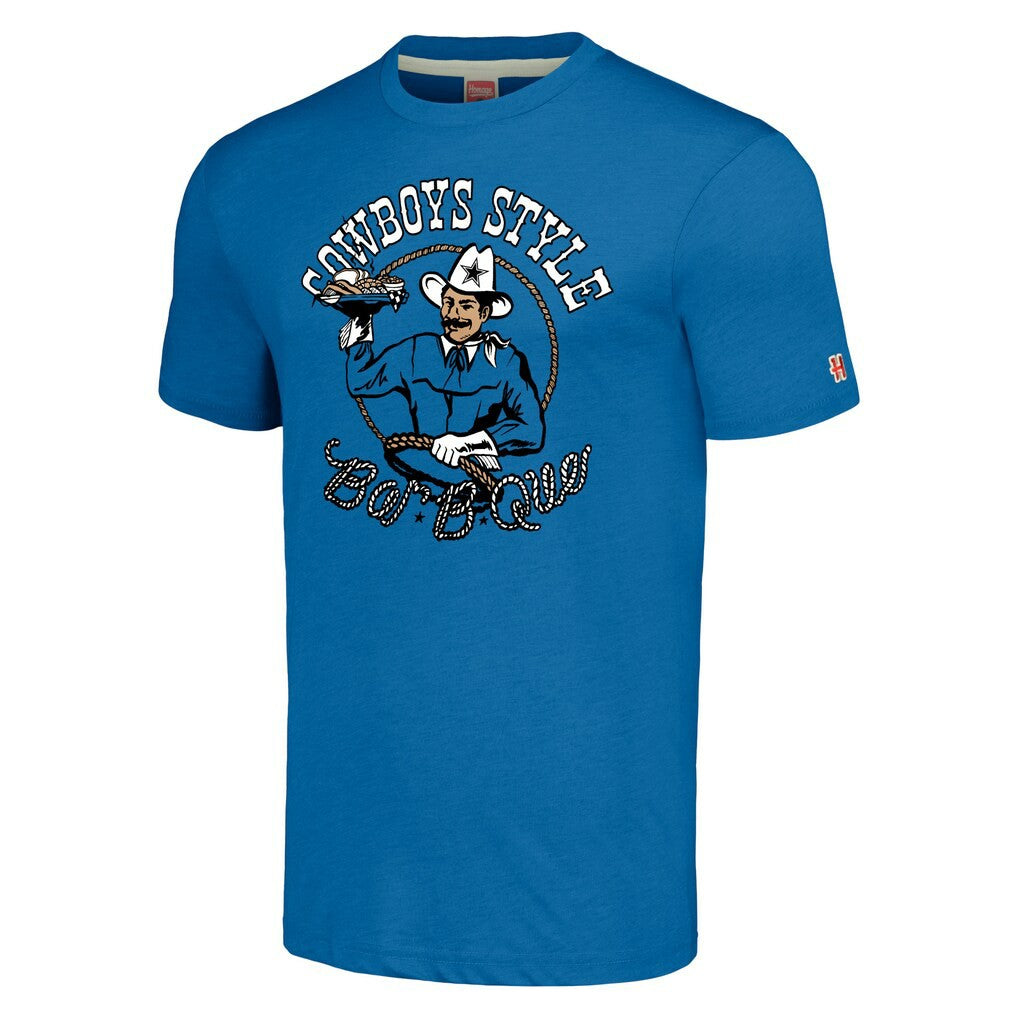 Dallas Cowboys Homage Unisex NFL x Guy Fieri’s Flavortown Tri-Blend T-Shirt - Royal T-shirts