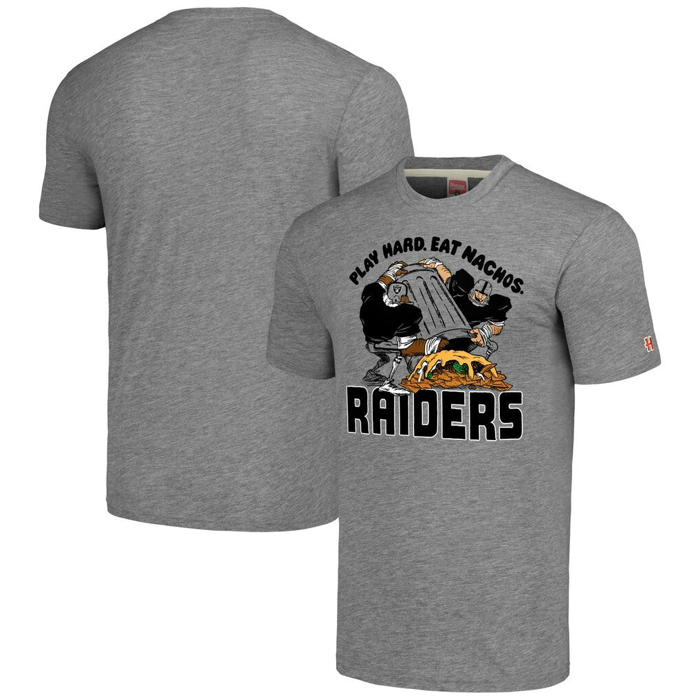 Las Vegas Raiders Homage Unisex NFL x Guy Fieri’s Flavortown Tri-Blend T-Shirt - Gray T-shirts