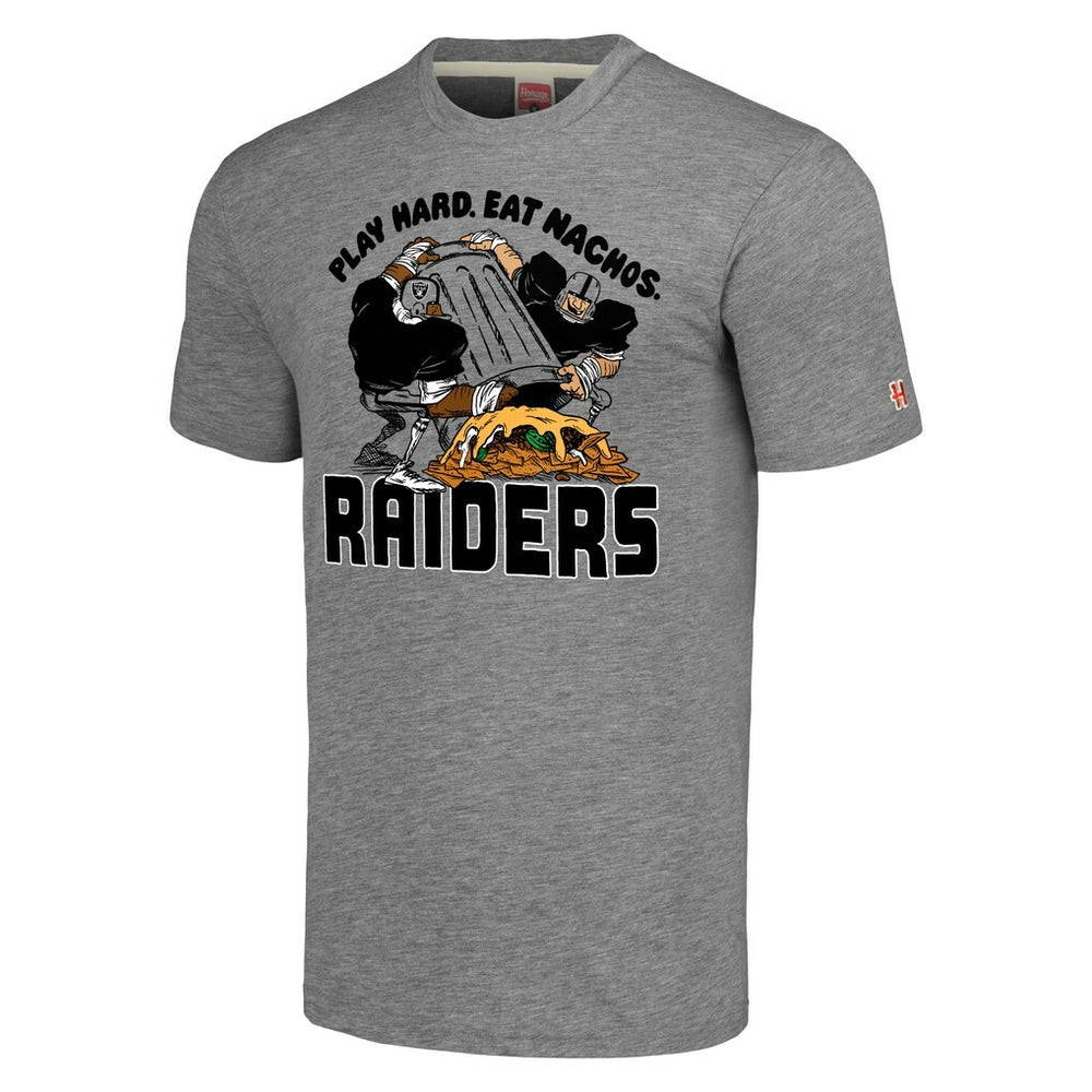 Las Vegas Raiders Homage Unisex NFL x Guy Fieri’s Flavortown Tri-Blend T-Shirt - Gray T-shirts