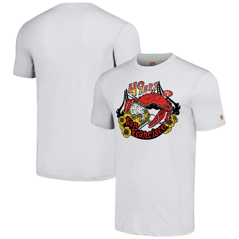 San Francisco 49ers Homage Unisex NFL x Guy Fieri’s Flavortown Tri-Blend T-Shirt - Ash T-shirts