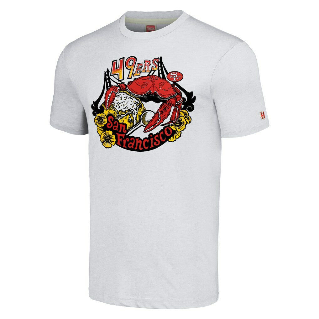 San Francisco 49ers Homage Unisex NFL x Guy Fieri’s Flavortown Tri-Blend T-Shirt - Ash T-shirts