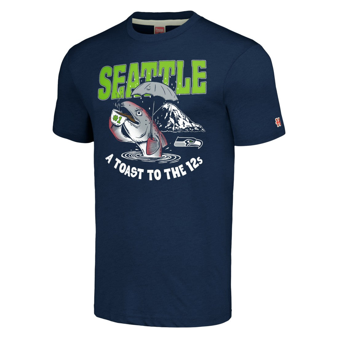 Seattle Seahawks Homage Unisex NFL x Guy Fieri’s Flavortown Tri-Blend T-Shirt - Navy T-shirts