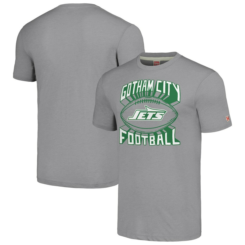 New York Jets Homage Hyper Local Tri-Blend T-Shirt - Gray T-shirts