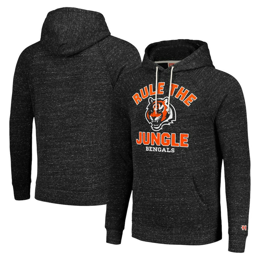 Cincinnati Bengals Homage Unisex Hyperlocal Raglan Pullover Hoodie - Charcoal Hoodies