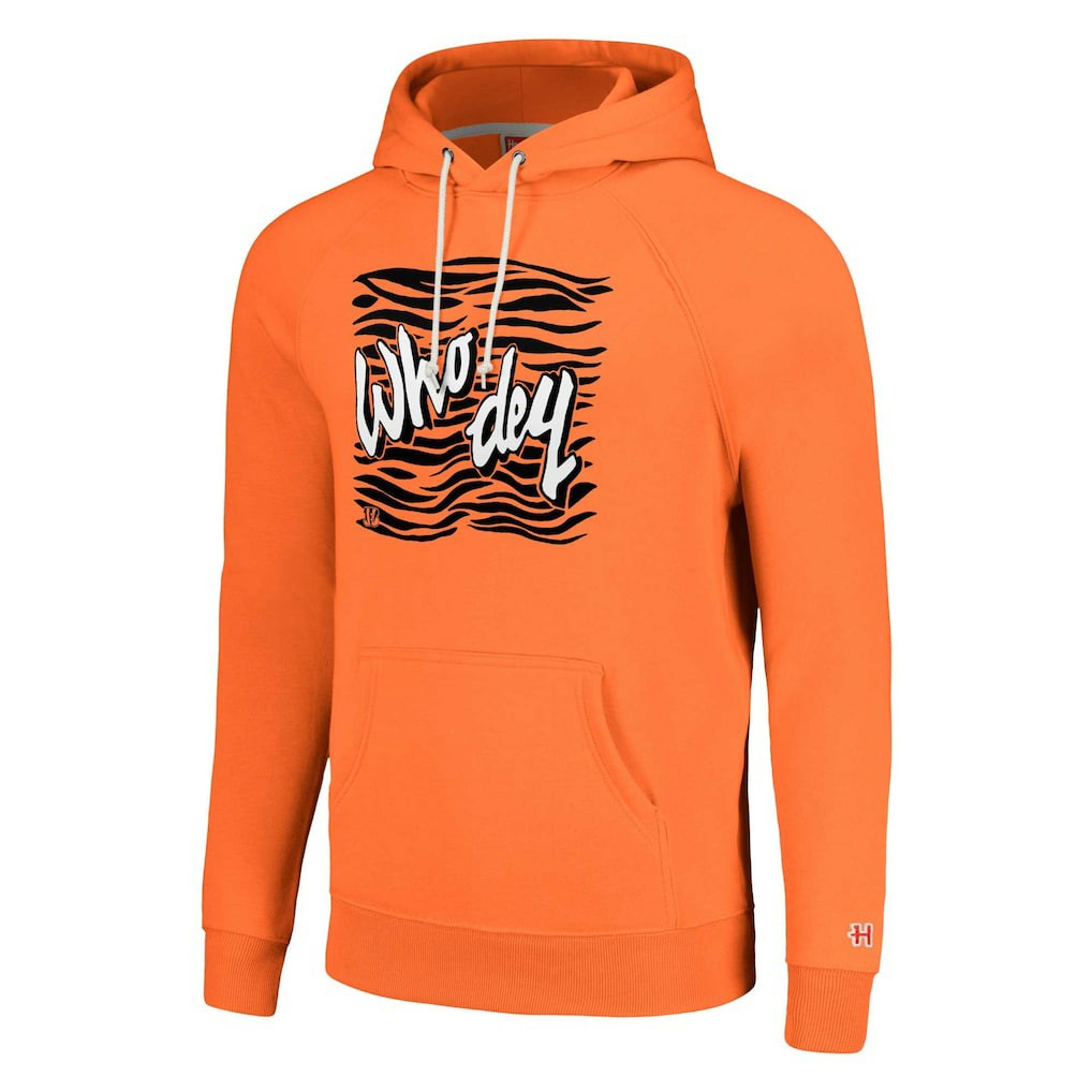 Cincinnati Bengals Homage Unisex Hyperlocal Raglan Pullover Hoodie - Orange Hoodies