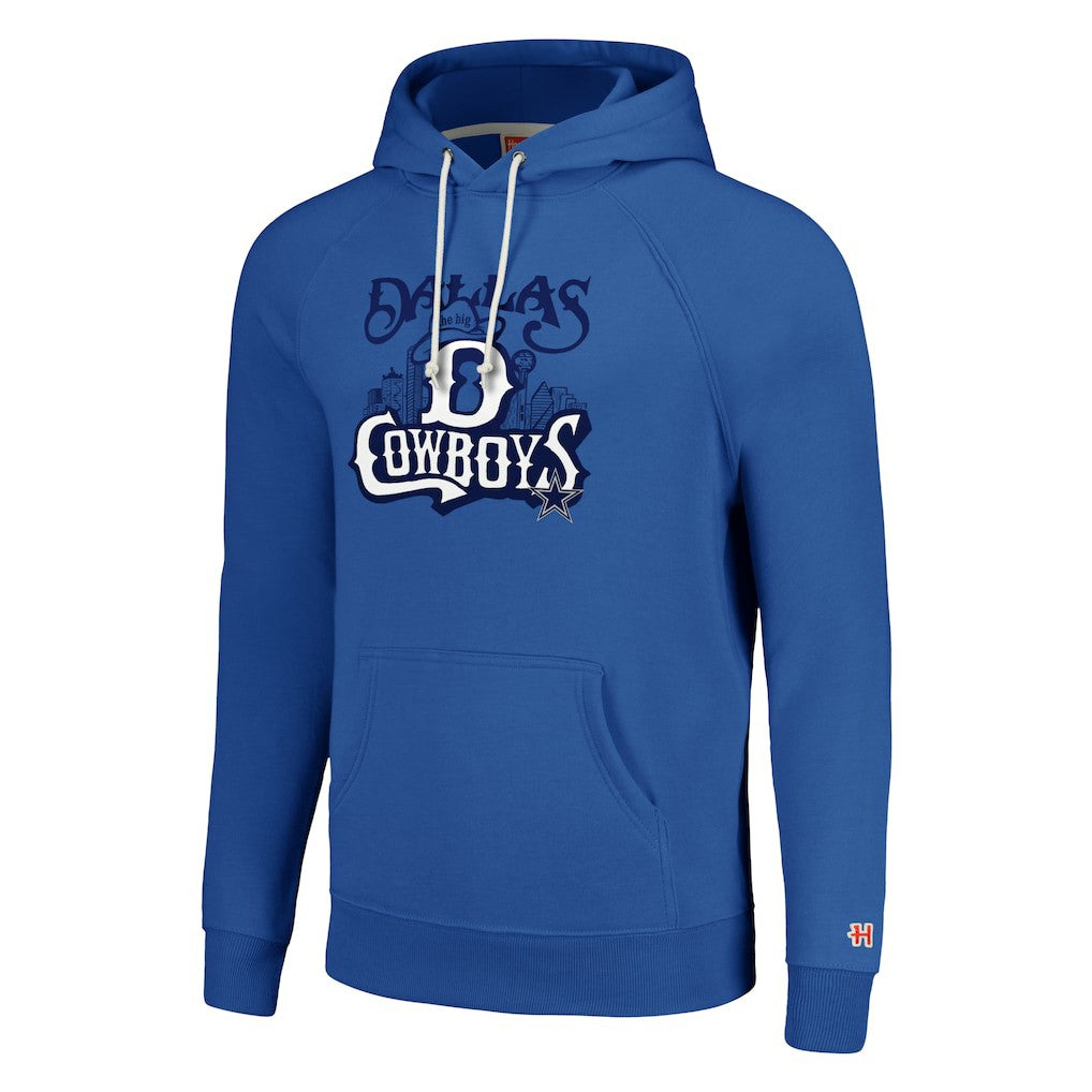 Dallas Cowboys Homage Unisex Hyperlocal Raglan Pullover Hoodie - Royal Hoodies