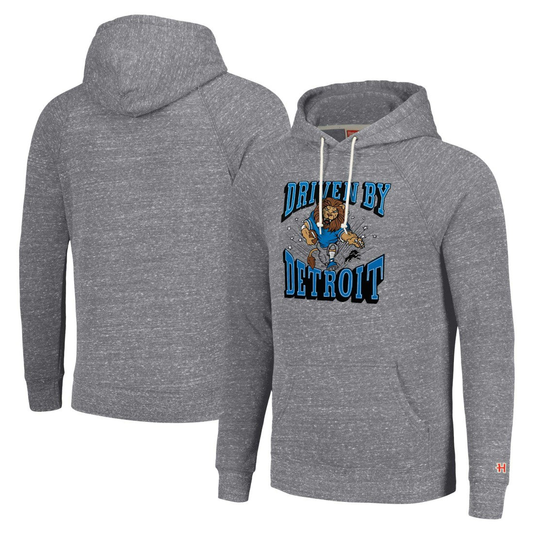 Detroit Lions Homage Unisex Hyperlocal Raglan Pullover Hoodie - Gray Hoodies