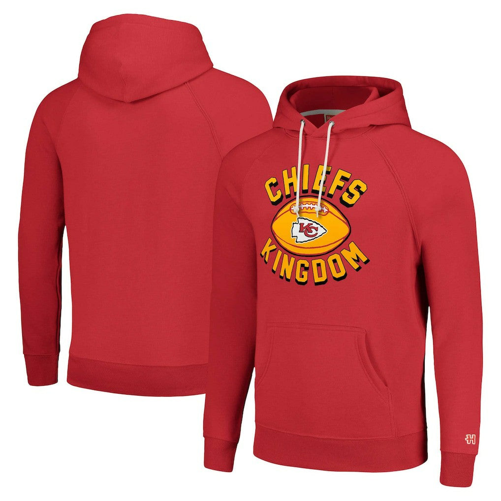 Kansas City Chiefs Homage Unisex Hyperlocal Raglan Pullover Hoodie - Red Hoodies