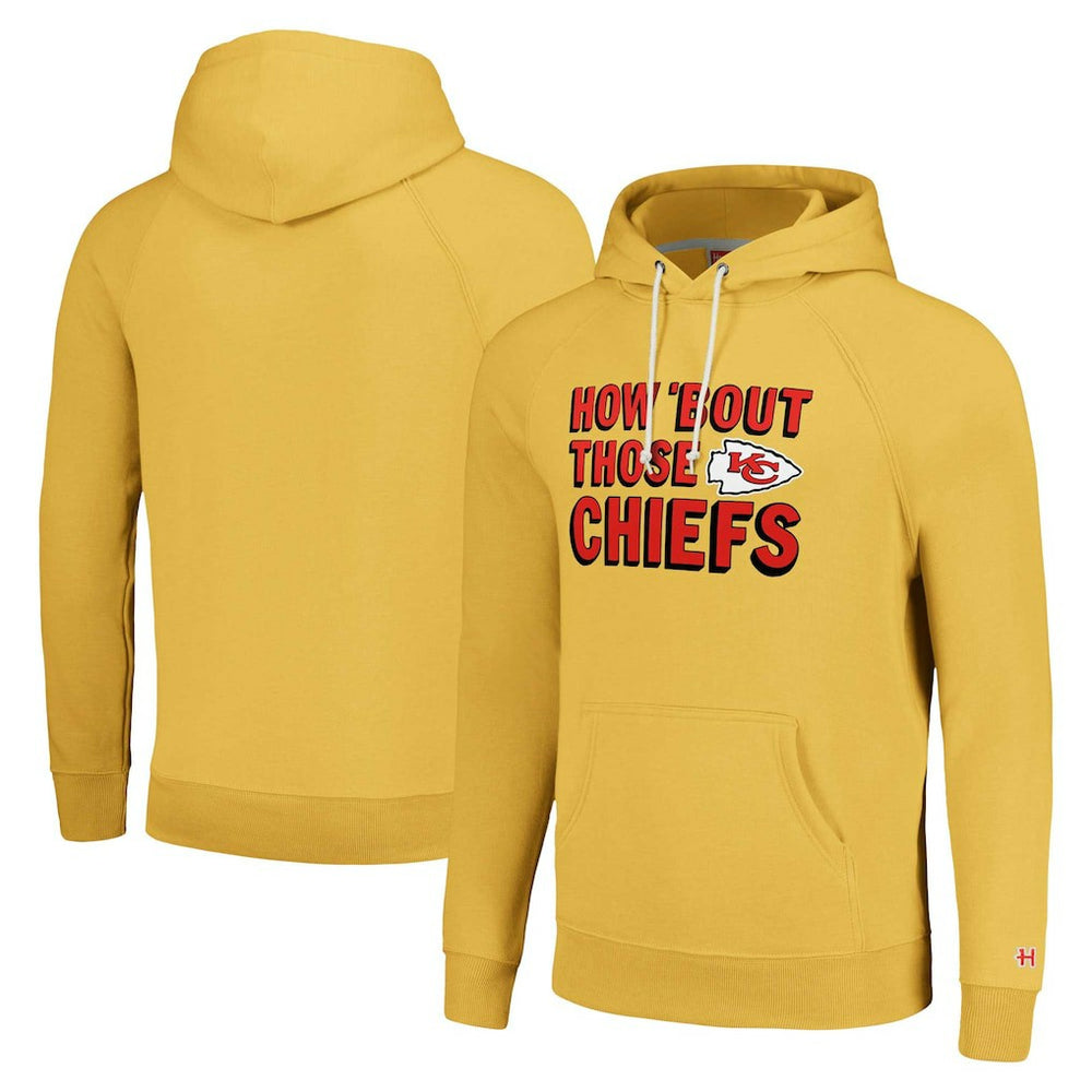 Kansas City Chiefs Homage Unisex Hyperlocal Raglan Pullover Hoodie - Gold Hoodies