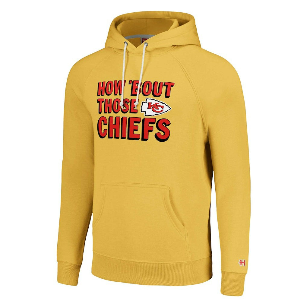 Kansas City Chiefs Homage Unisex Hyperlocal Raglan Pullover Hoodie - Gold Hoodies