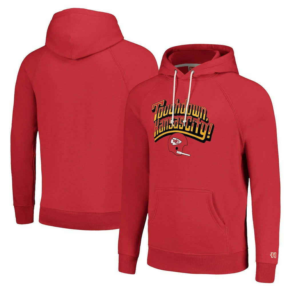 Kansas City Chiefs Homage Unisex Hyperlocal Raglan Pullover Hoodie - Red Hoodies