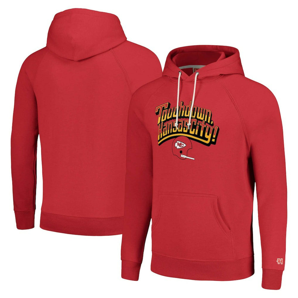 Kansas City Chiefs Homage Unisex Hyperlocal Raglan Pullover Hoodie - Red Hoodies