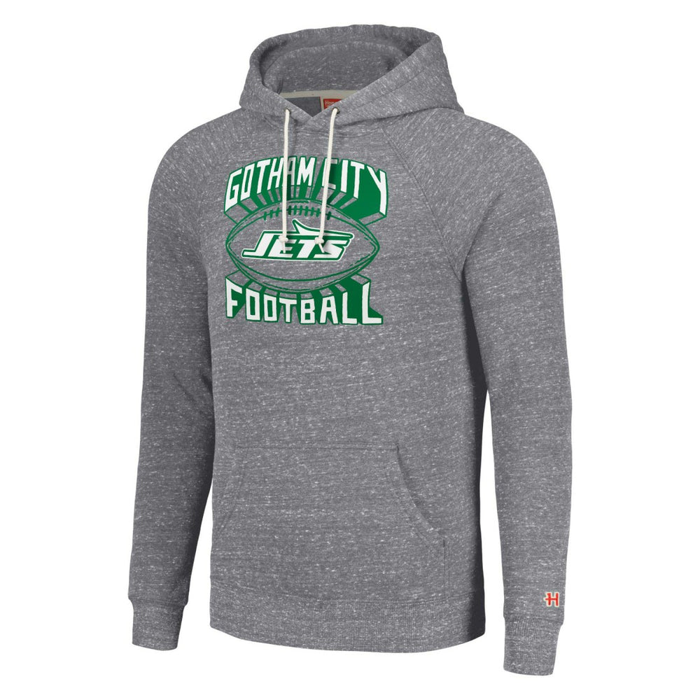New York Jets Homage Unisex Hyperlocal Raglan Pullover Hoodie - Gray Hoodies