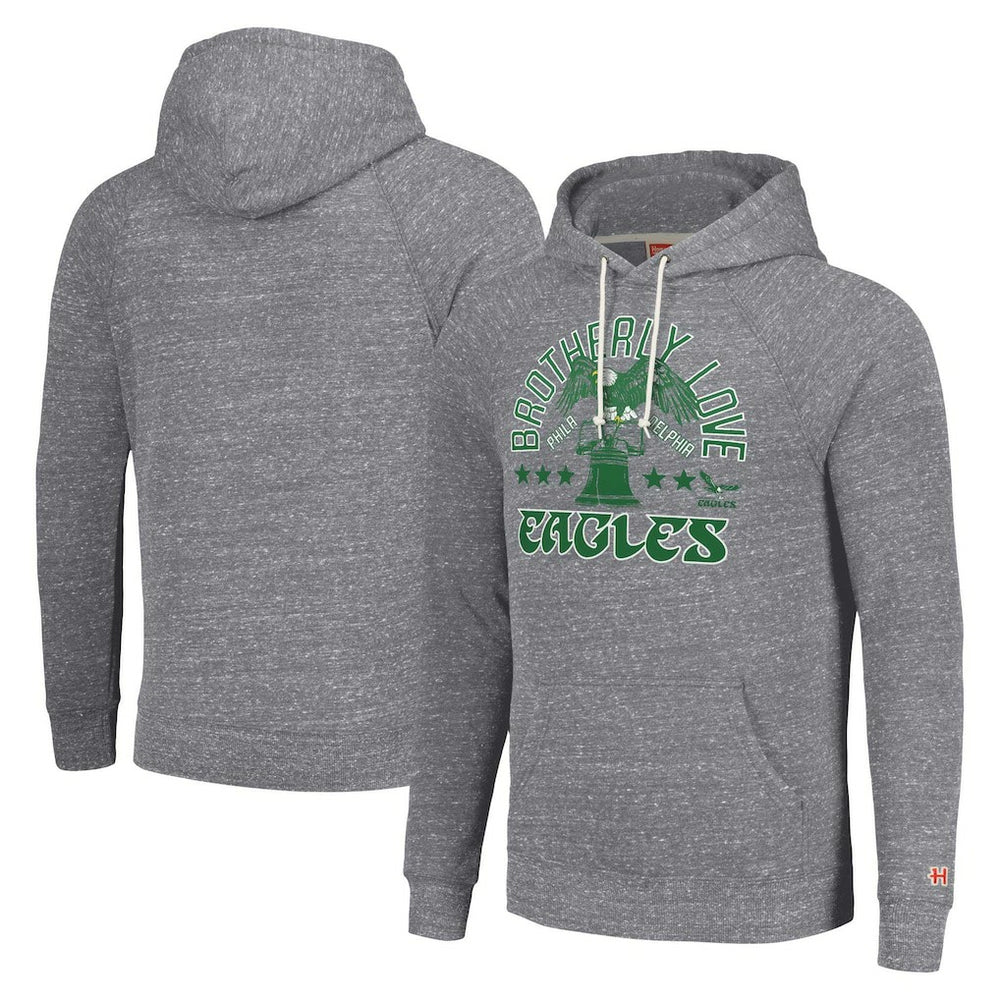 Philadelphia Eagles Homage Unisex Hyperlocal Raglan Pullover Hoodie - Gray Hoodies