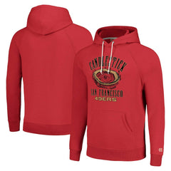 San Francisco 49ers Homage Unisex Hyperlocal Raglan Pullover Hoodie - Scarlet Hoodies