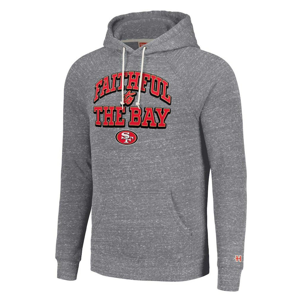 San Francisco 49ers Homage Unisex Hyperlocal Raglan Pullover Hoodie - Gray Hoodies