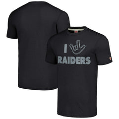 Las Vegas Raiders Homage Unisex The NFL ASL Collection by Love Sign Tri-Blend T-Shirt - Charcoal T-shirts