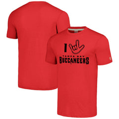 Tampa Bay Buccaneers Homage Unisex The NFL ASL Collection by Love Sign Tri-Blend T-Shirt - Red T-shirts