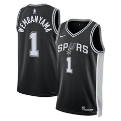 Victor Wembanyama San Antonio Spurs Unisex 2023 NBA Draft First Round Pick Swingman Jersey Icon Edition Black - Nike