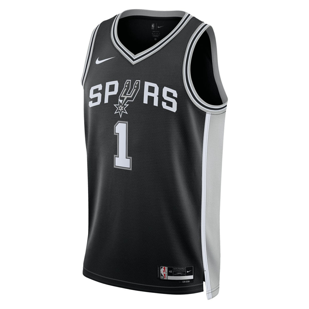Victor Wembanyama San Antonio Spurs Unisex 2023 NBA Draft First Round Pick Swingman Jersey Icon Edition Black - Nike
