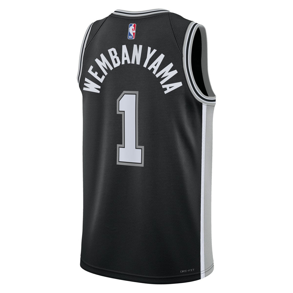 Victor Wembanyama San Antonio Spurs Unisex 2023 NBA Draft First Round Pick Swingman Jersey Icon Edition Black - Nike