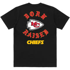 Kansas City Chiefs Born x Raised Unisex T-Shirt - Black T-shirts