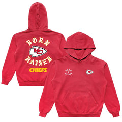 Kansas City Chiefs Born x Raised Unisex Pullover Hoodie - Red Hoodies