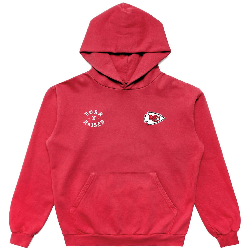 Kansas City Chiefs Born x Raised Unisex Pullover Hoodie - Red Hoodies
