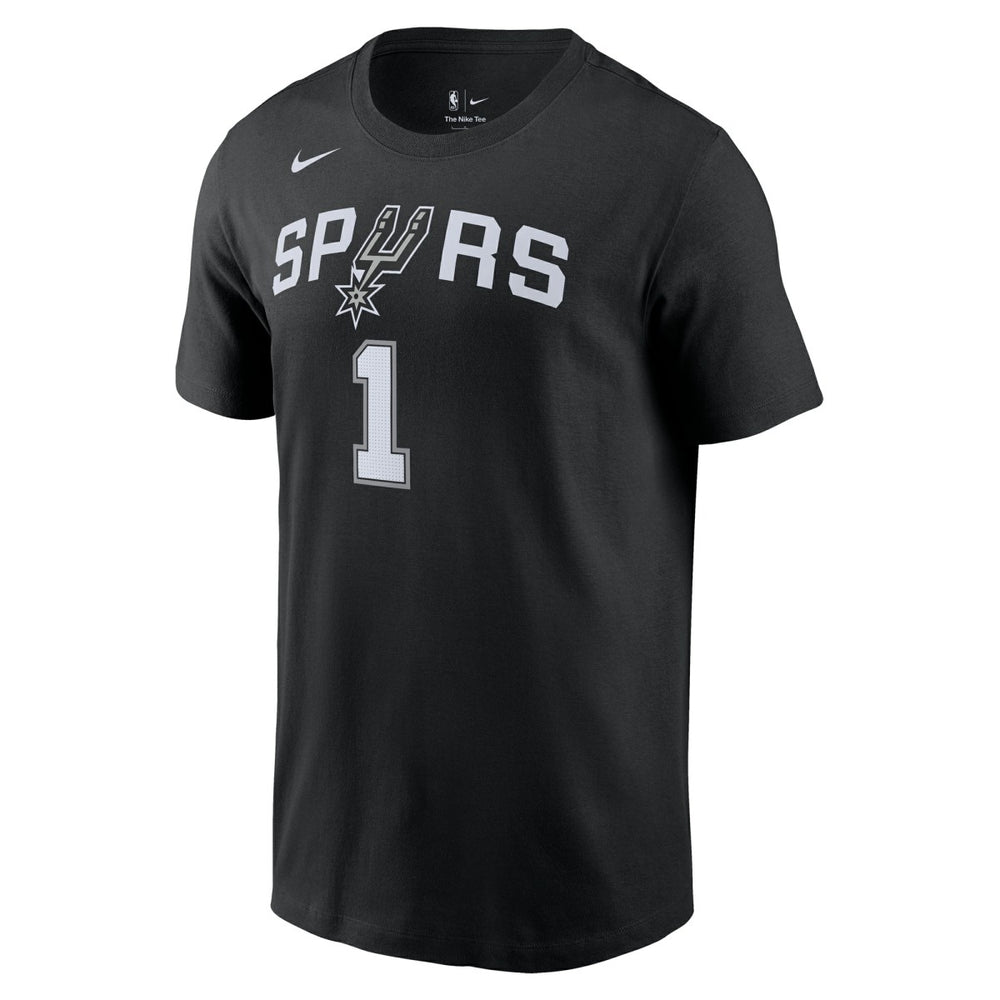 Victor Wembanyama San Antonio Spurs Icon 2022/23 Name & Number T-Shirt Black - Nike