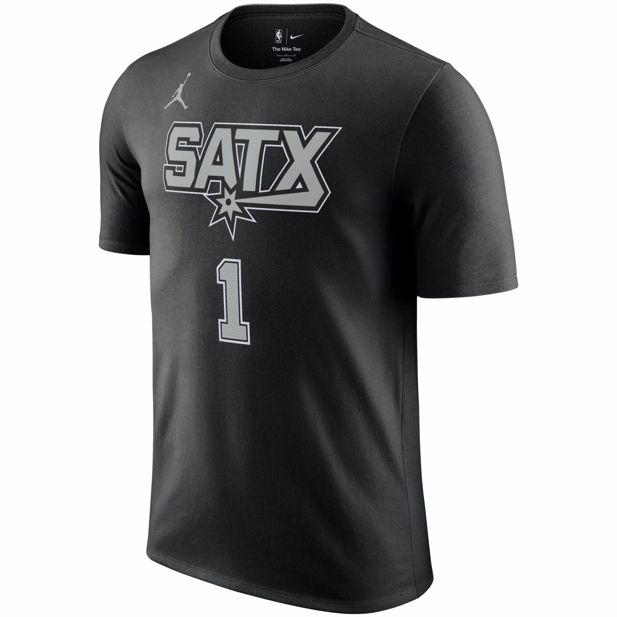 Victor Wembanyama San Antonio Spurs Jordan Brand 2022/23 Statement Edition Name & Number T-Shirt Black