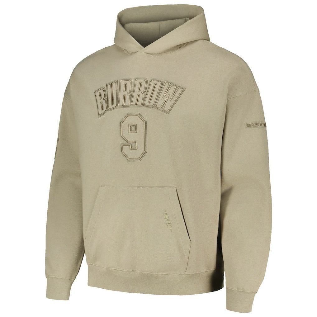 Joe Burrow Cincinnati Bengals Pro Standard Player Name & Number Pullover Hoodie - Tan Hoodies