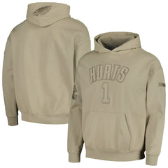 Jalen Hurts Philadelphia Eagles Pro Standard Player Name & Number Pullover Hoodie - Tan Hoodies