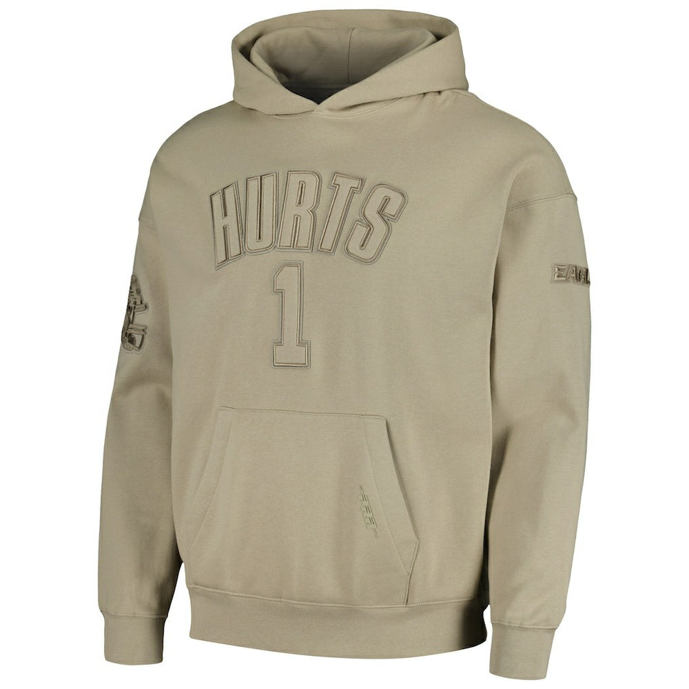 Jalen Hurts Philadelphia Eagles Pro Standard Player Name & Number Pullover Hoodie - Tan Hoodies