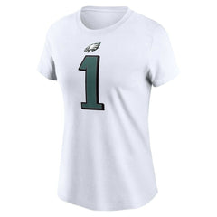 Jalen Hurts Philadelphia Eagles Women's Player Name & Number T-Shirt - White T-shirts