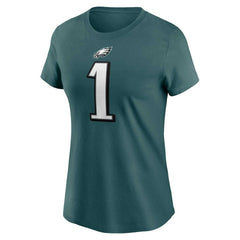 Jalen Hurts Philadelphia Eagles Women's Player Name & Number T-Shirt - Midnight Green T-shirts