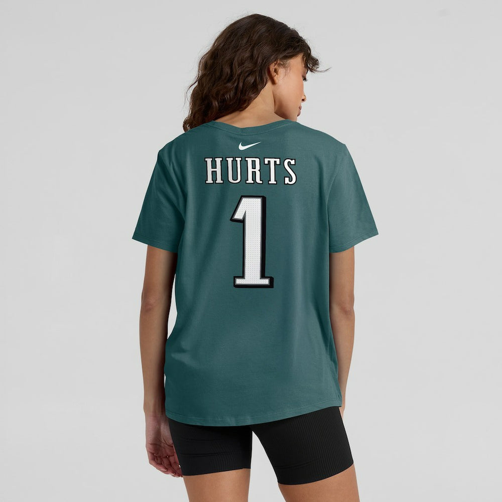 Jalen Hurts Philadelphia Eagles Women's Player Name & Number T-Shirt - Midnight Green T-shirts