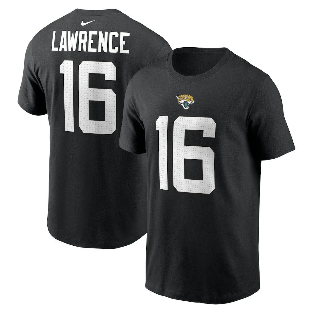 Trevor Lawrence Jacksonville Jaguars Player Name & Number T-Shirt - Black T-shirts