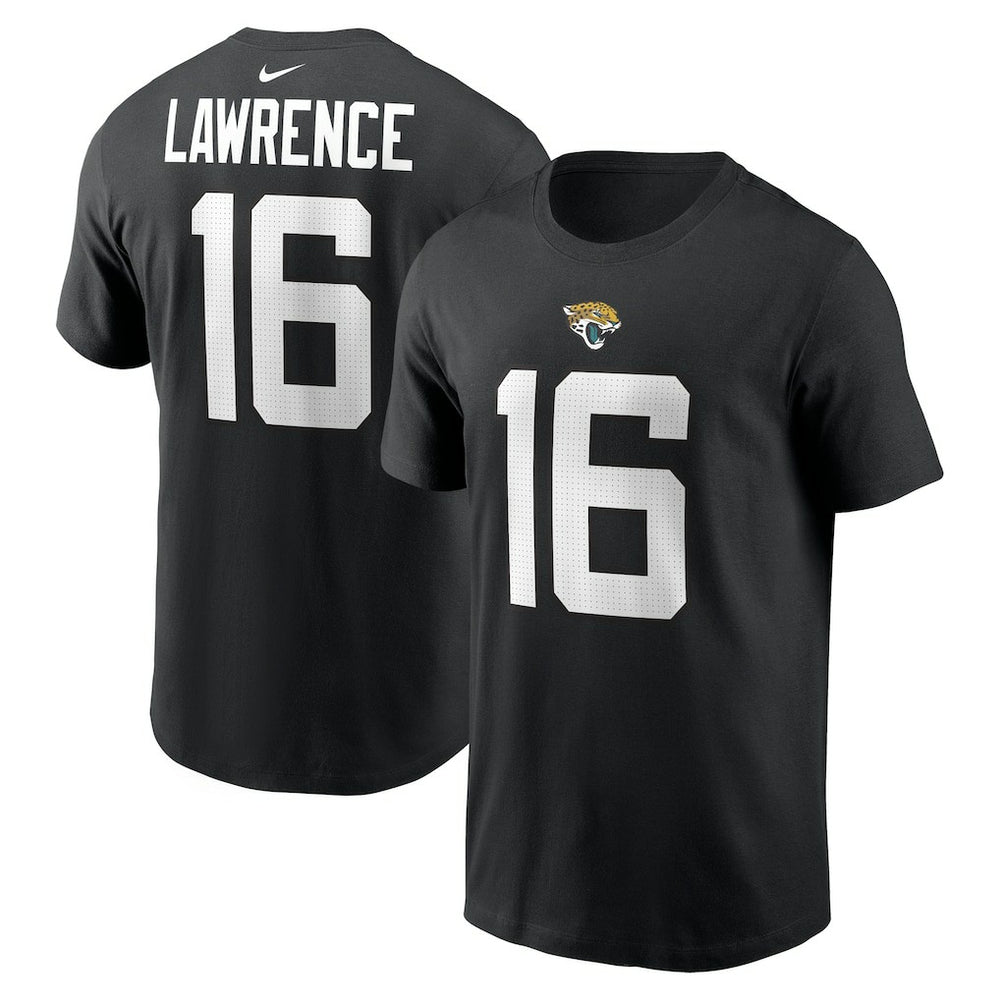 Trevor Lawrence Jacksonville Jaguars Player Name & Number T-Shirt - Black T-shirts