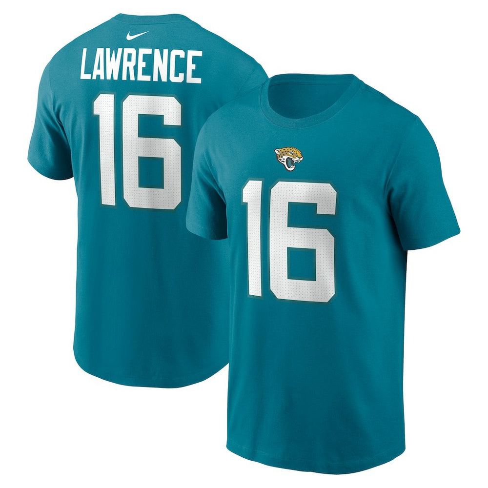Trevor Lawrence Jacksonville Jaguars Player Name & Number T-Shirt - Teal T-shirts