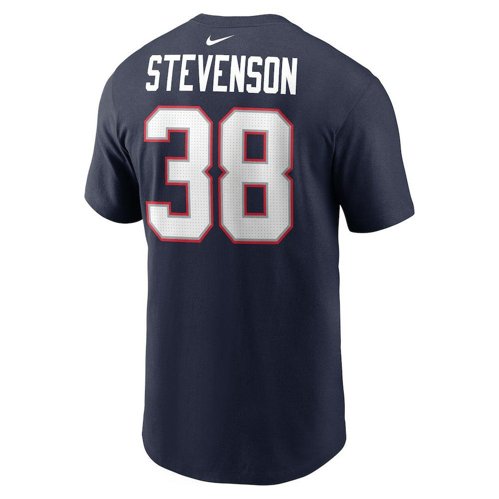 Rhamondre Stevenson New England Patriots Player Name & Number T-Shirt - Navy T-shirts