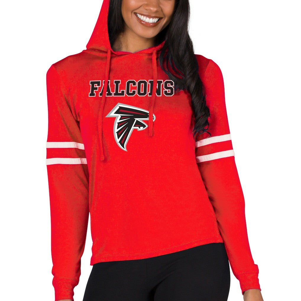 Atlanta Falcons Concepts Sport Women's Marathon Lightweight Lounge Pullover Hoodie - Red Hoodies