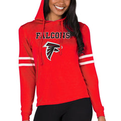 Atlanta Falcons Concepts Sport Women's Marathon Lightweight Lounge Pullover Hoodie - Red Hoodies