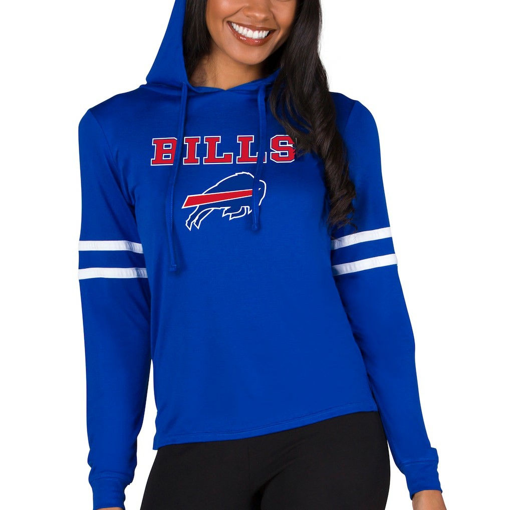 Buffalo Bills Concepts Sport Women's Marathon Lightweight Lounge Pullover Hoodie - Royal Hoodies